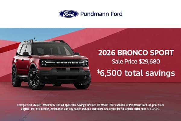 2026 Bronco Sport September offer