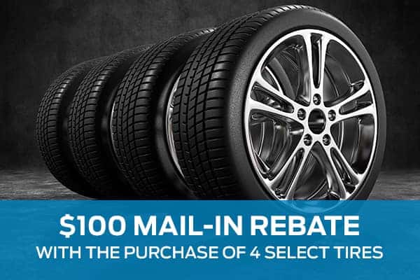 GET UP TO A $100 REBATE ON A SELECT SET OF 4 TIRES