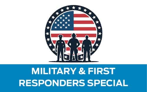 15% Off Service for Active Military, Veterans, & First Responders!