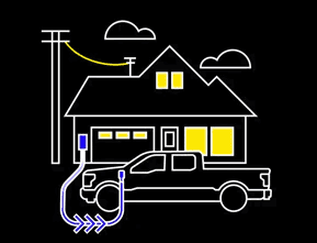 truck charges up