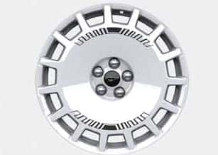 19high-gloss oxford white wheels with black-printed graphics