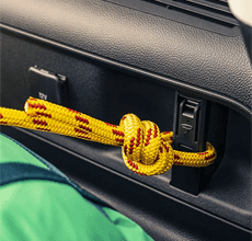cargo tie-down carabiner hooks and loops