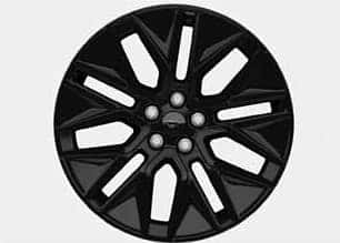 19monochromatic high-gloss black-painted wheels