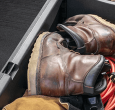 lockable under-seat storage