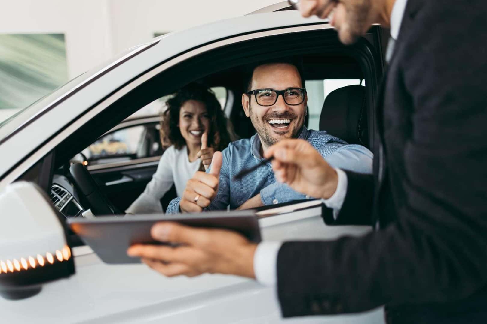 Couple Happy with Purchase