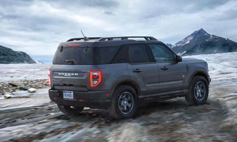 2023 Ford Bronco Exterior Driving In Icy Mountain Range