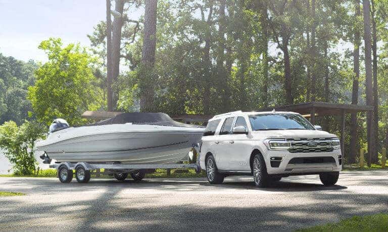 2024 Ford Expedition Towing Boat At Lake