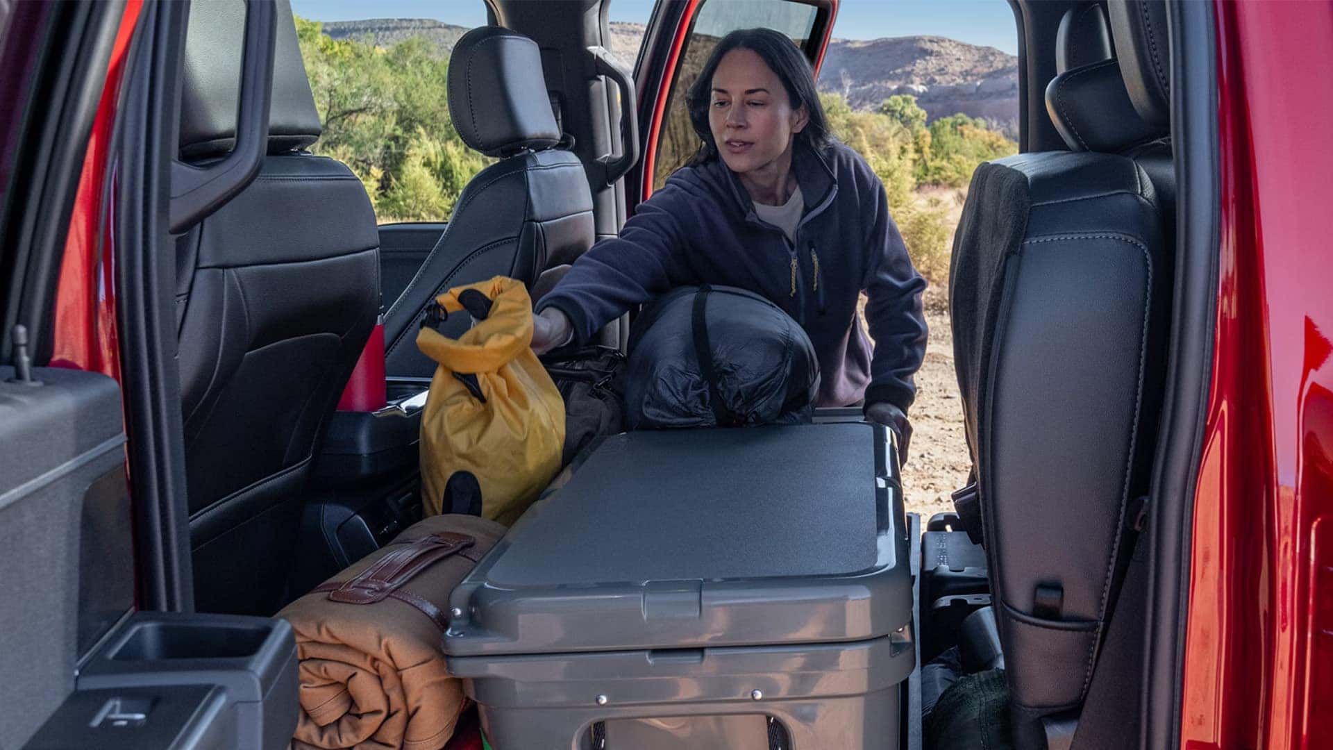2025 Ford F-150 under seat storage and large center console