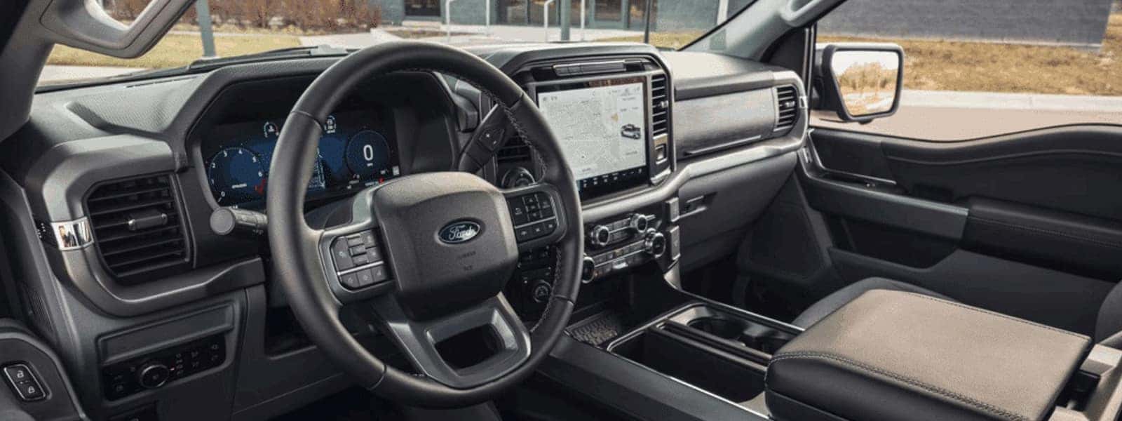 2025 Ford F-150 interior technology with large center screen