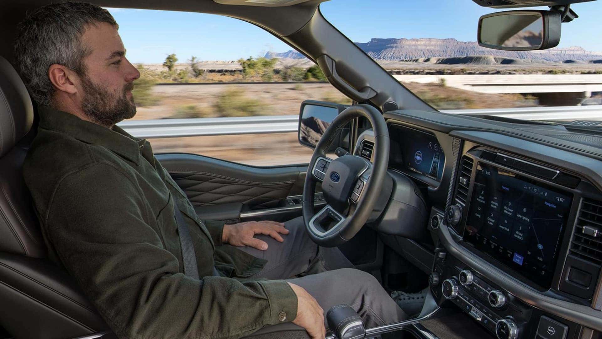 Ford BlueCruise hands free highway driving in the F-150