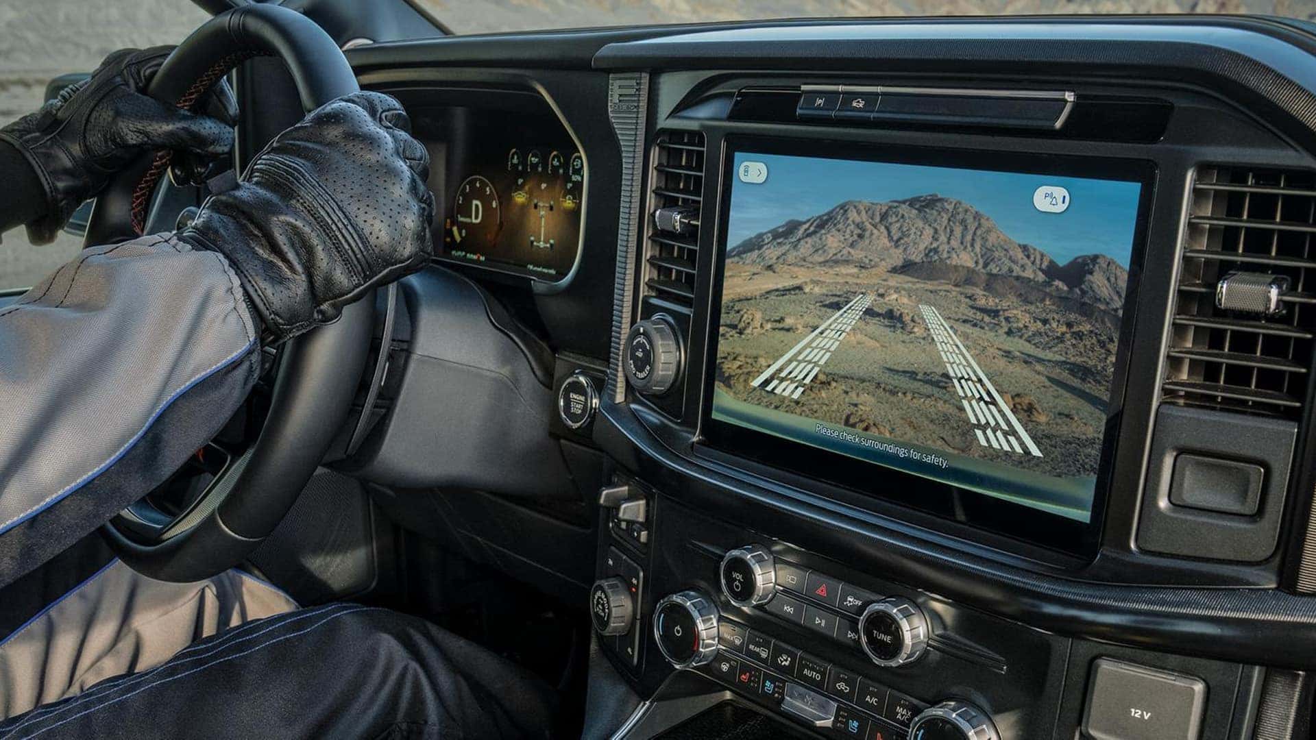360 camera and parking views on the Ford F-150 screen