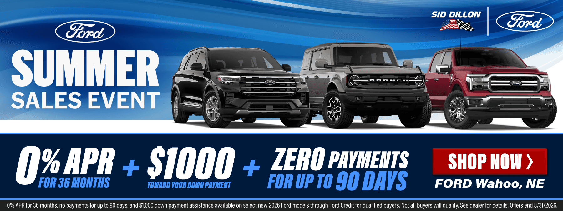 Sid Dillon Ford Wahoo Summer Sales Event