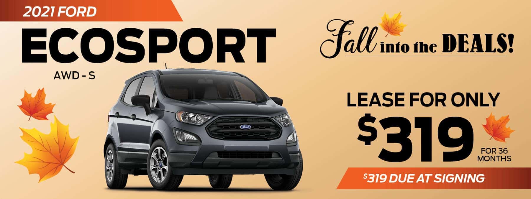 2021 Ford Ecosport Lease Offer at Smail Ford in Greensburg PA