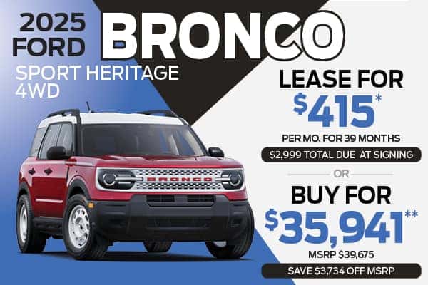2025 FORD BRONCO SPORT HERITAGE 4WD