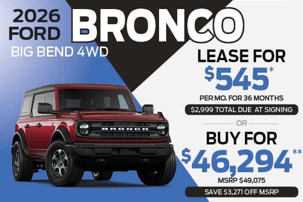2026 FORD BRONCO BIG BEND 4WD