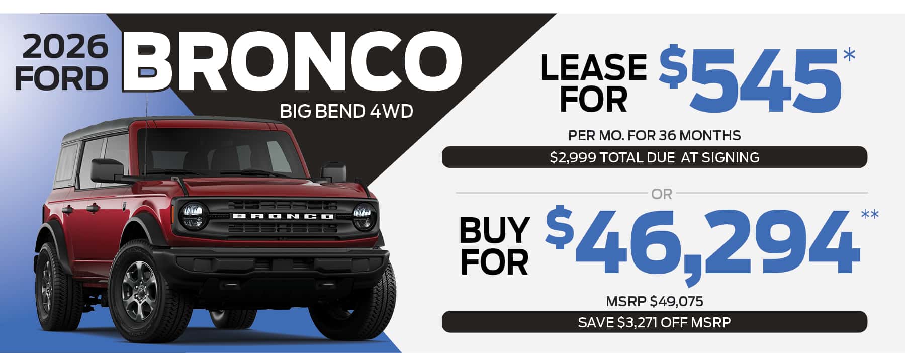 2026 FORD BRONCO BIG BEND 4WD