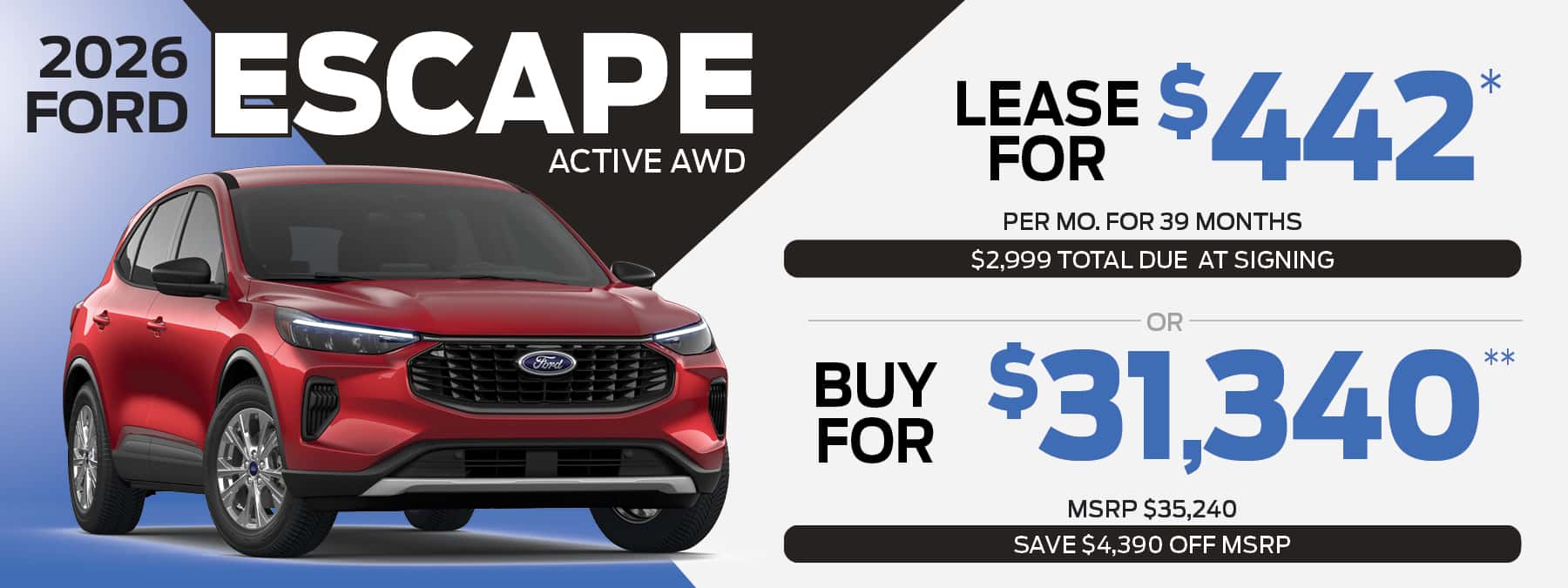 2026 FORD ESCAPE ACTIVE AWD