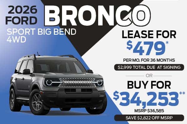 2026 FORD BRONCO SPORT BIG BEND 4WD