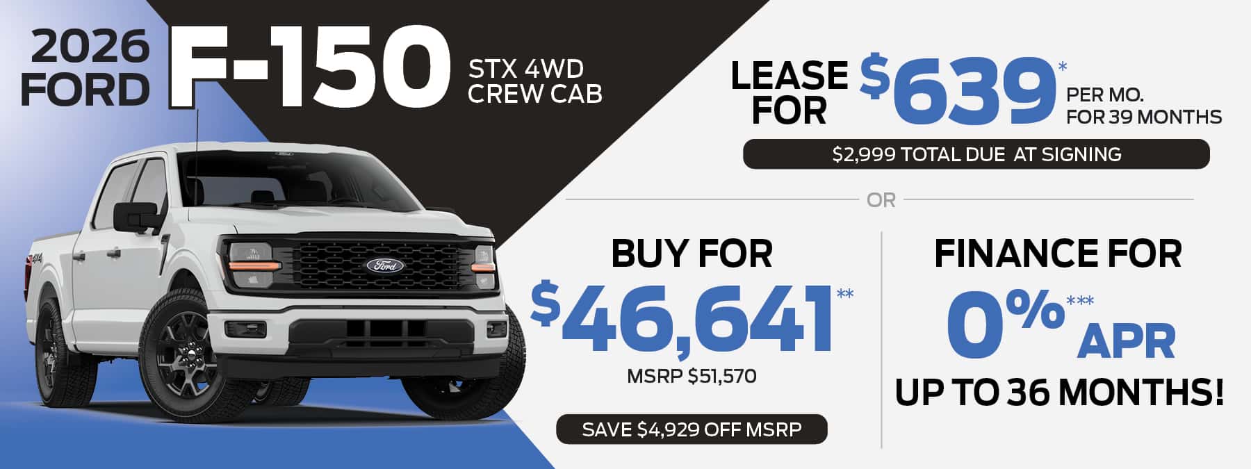 2026 FORD F-150 STX CREW CAB