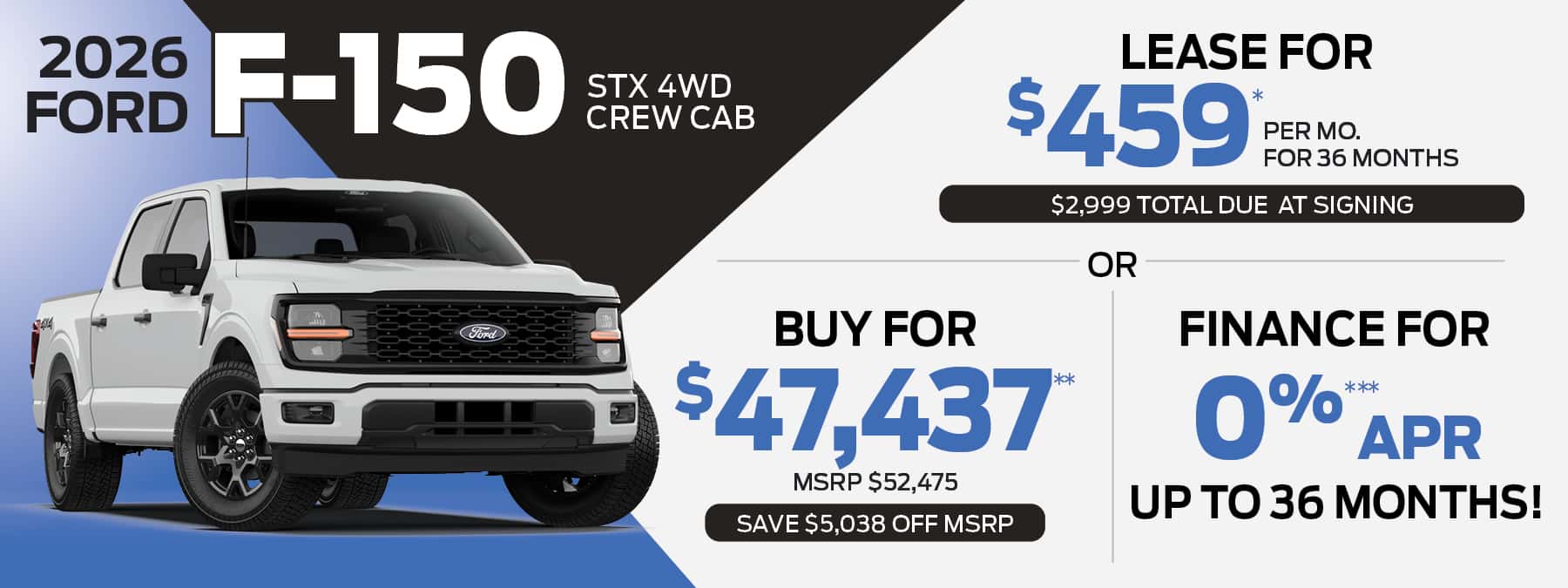 2026 FORD F-150 STX 4WD CREW CAB