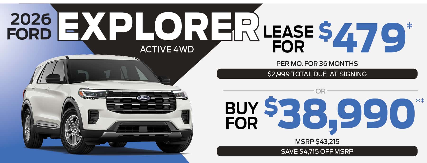 2026 FORD EXPLORER ACTIVE 4WD