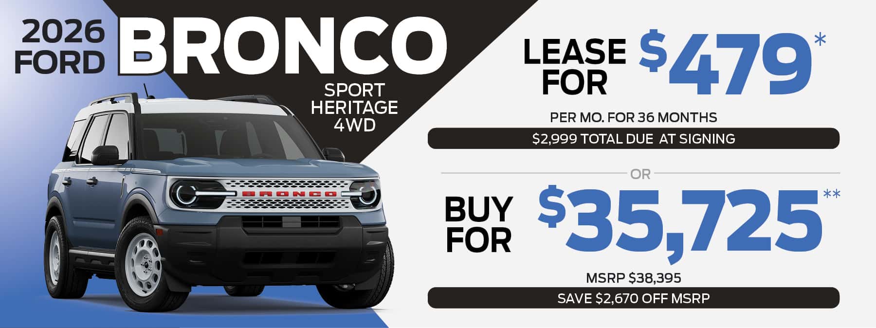 2026 FORD BRONCO SPORT HERITAGE 4WD