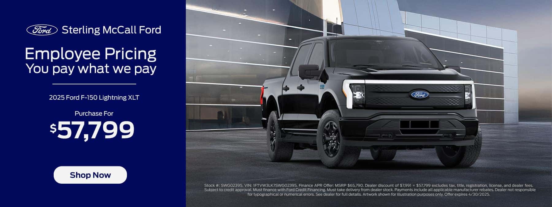 Apr_25_Sterling-McCall-Ford_Employee-Pricing-For-All_F-150-Lightning-XLTweb_banner_1800x675