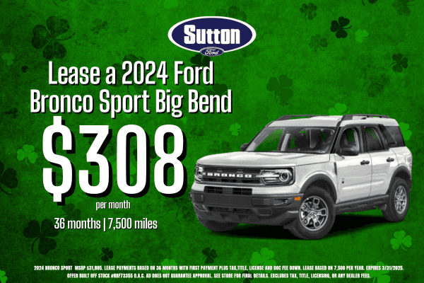 2024 Ford Bronco Sport Big Bend Lease Special