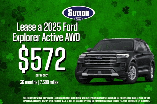 2025 Ford Explorer Active Lease Special