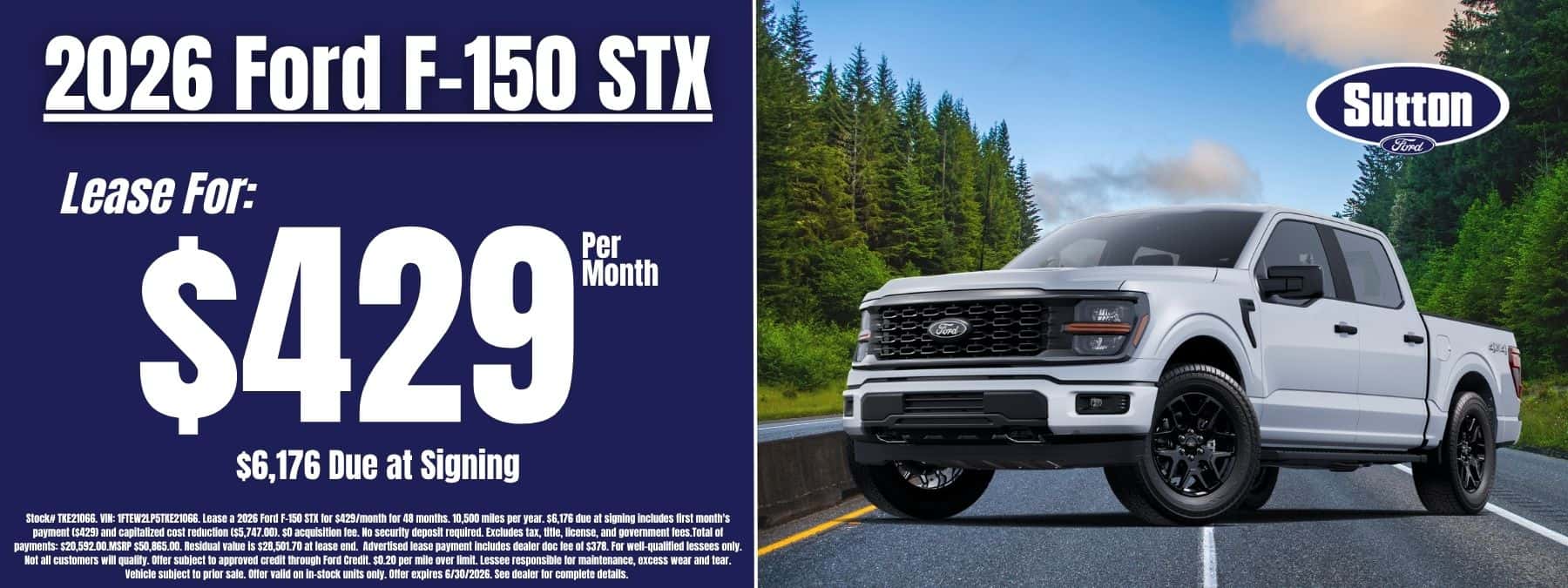 Sutton Ford | 2026 Ford F-150 Lease