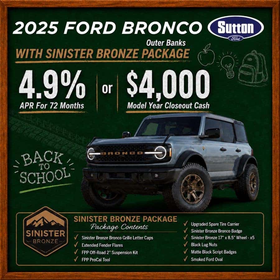 2025 Ford Bronco Outer Banks Sinister Bronze Package