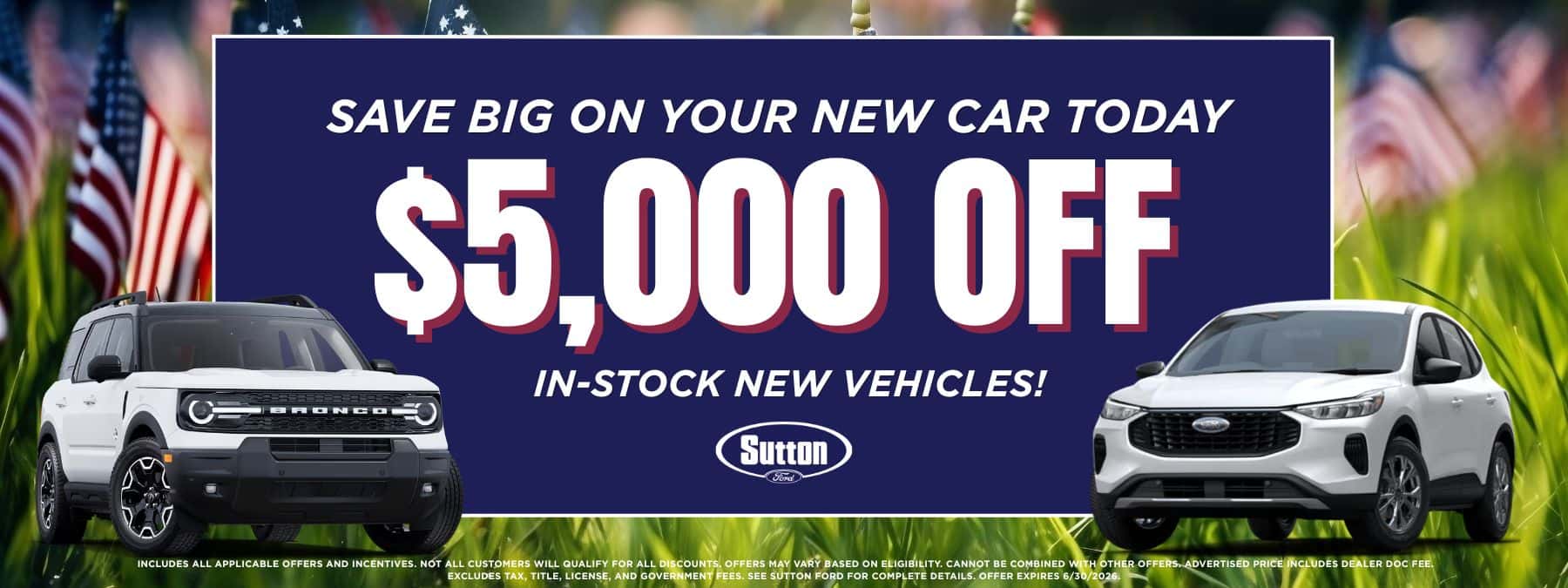 Sutton Ford | Huge Savings on New Vehicles