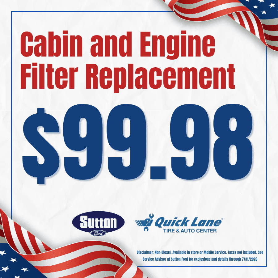 Sutton Ford | Cabin and Engine Filter Replacement