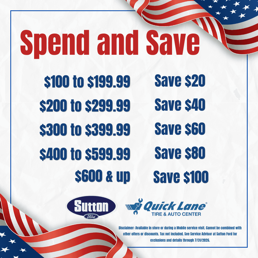 Sutton Ford | Spend and Save Service