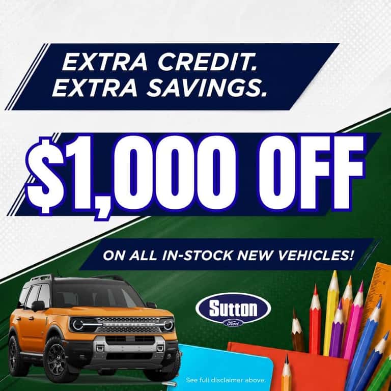$1,000 OFF IN-STOCK New Fords