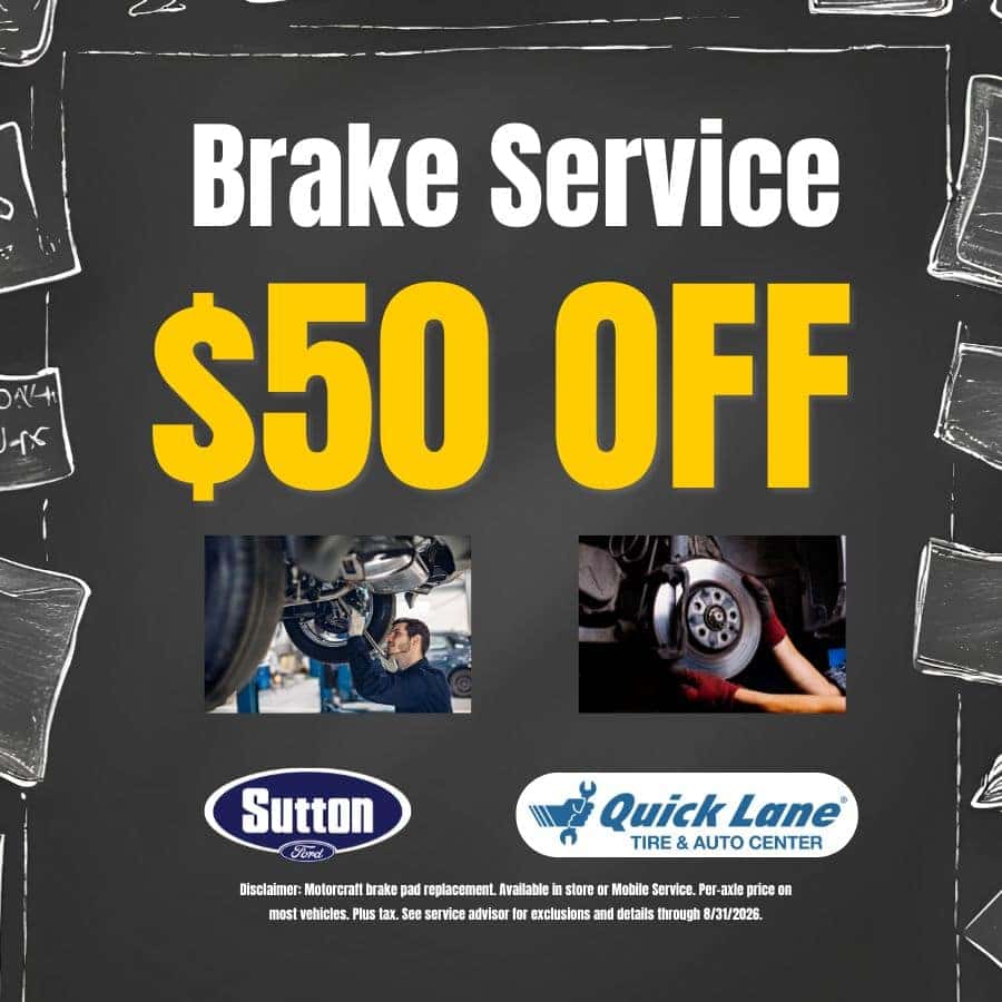 Sutton Ford | Brake Service Savings