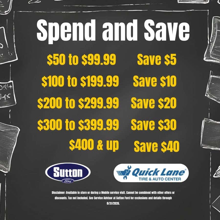 Sutton Ford | Spend and Save Service