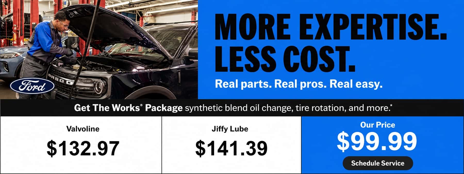 Sutton Ford | The Works Package Cost Comparison