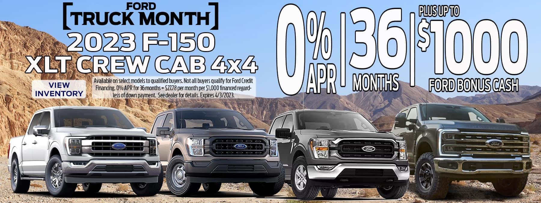 Ford Truck Month Special 0% APR Financing F-150 4x4 Trucks