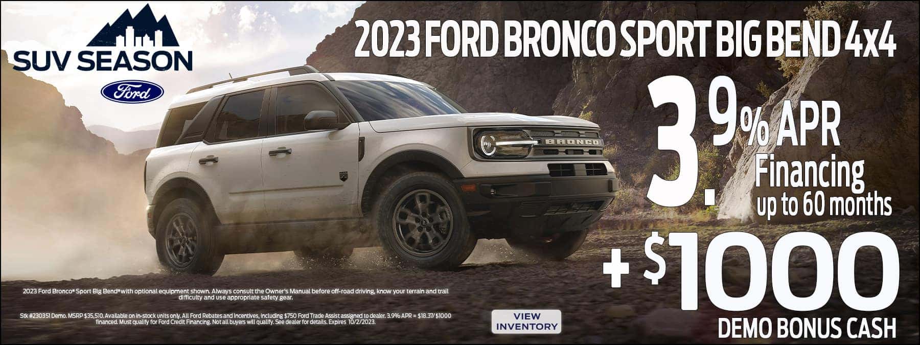 Buy New 2023 Bronco Sport Big Bend
