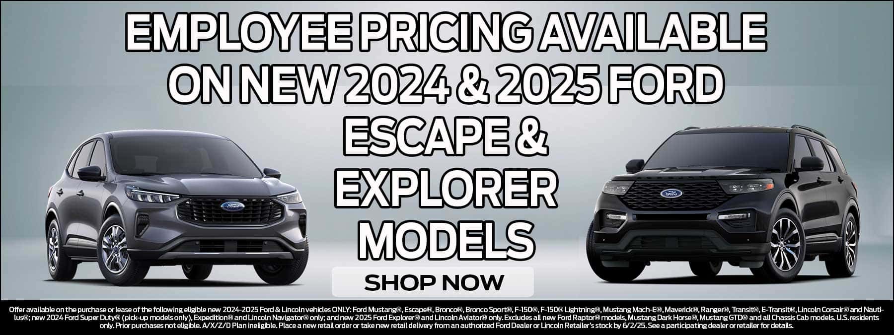 Ford Escape and Explorer Employee Pricing special, For America, From America