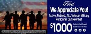 $1000 Ford military offer in Reading, PA at Tom Masano Ford new and used dealership