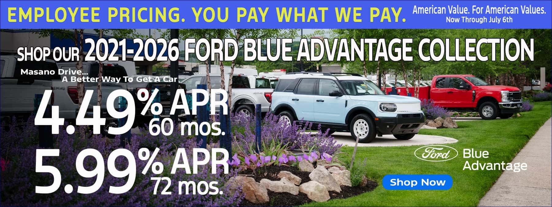Ford Blue Advantage special financing available in Berks County at Tom Masano Ford