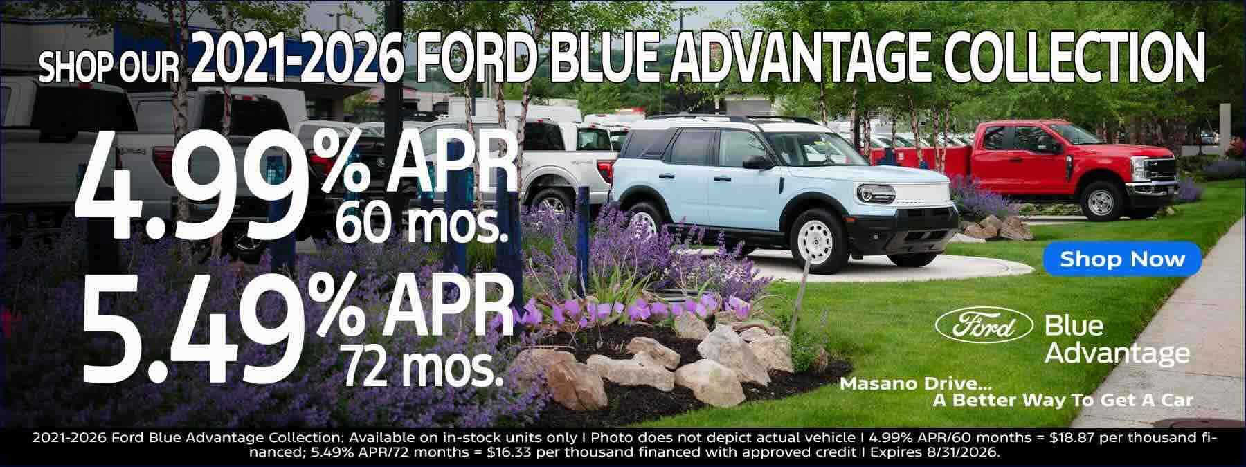 Ford Blue Advantage special financing available in Berks County at Tom Masano Ford