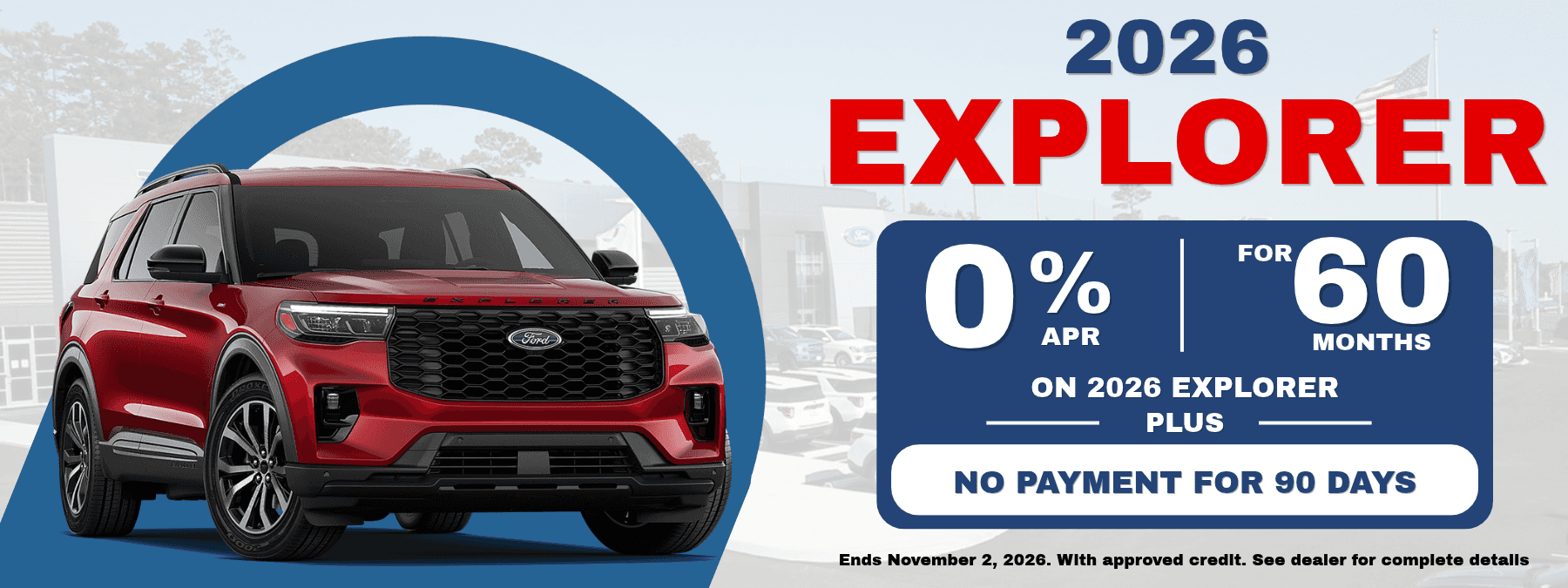 0% APR on New Explorer