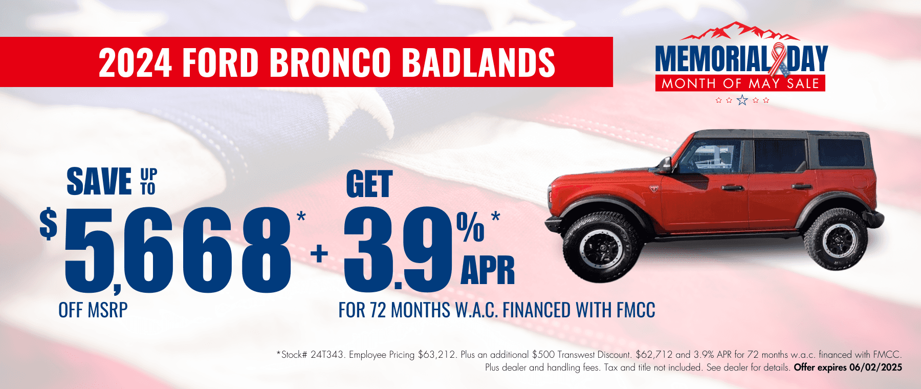 5-6-25_Transwest-Ford-2024-Ford-Bronco-Badlands-Memorial-Day-Website-Banner&#8211;1-