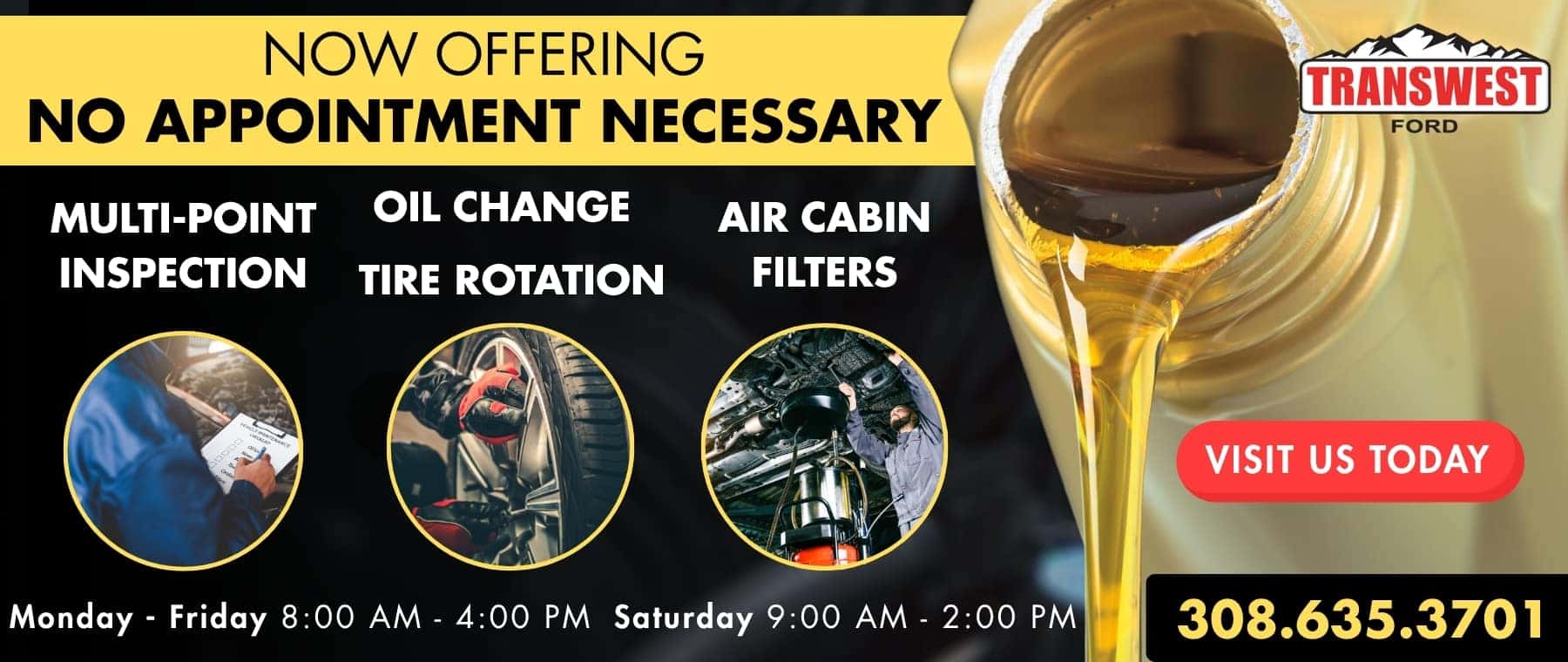 2025-08-01-Website-Banner-No-Appointment-Necessary-Oil-Change–1-