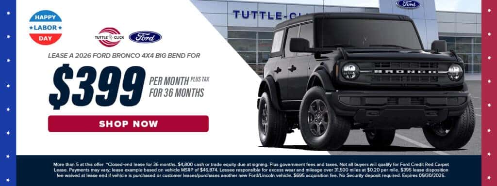 Lease A 2026 Ford Bronco 4x4 Big Bend 