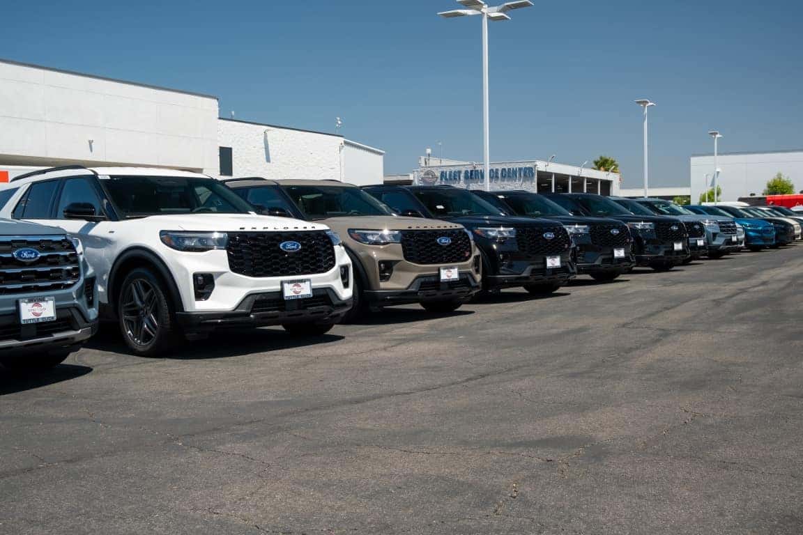 Certified pre-owned Ford F-150 and Ford Explorer at dealership