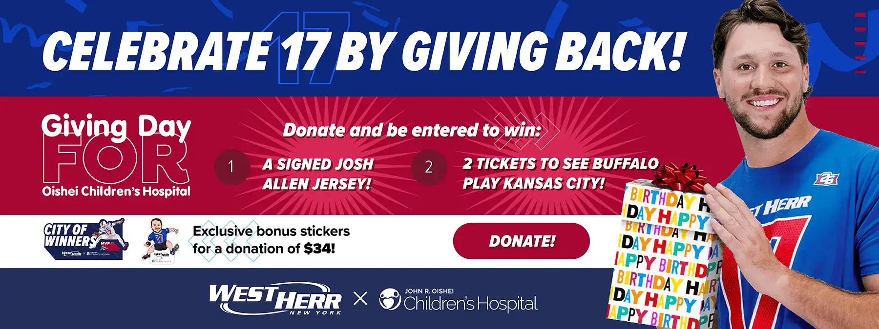 Celebrate 17 by giving back!